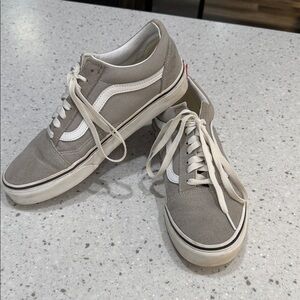 Vans Gray and White Old Skool Sneakers